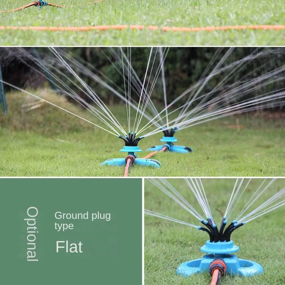 360 Degree Automatic Multi Head Sprinkler Gardening Sprinkler ABS Plant Watering Device With Spray Roof Cooling Sprinkler Lawn