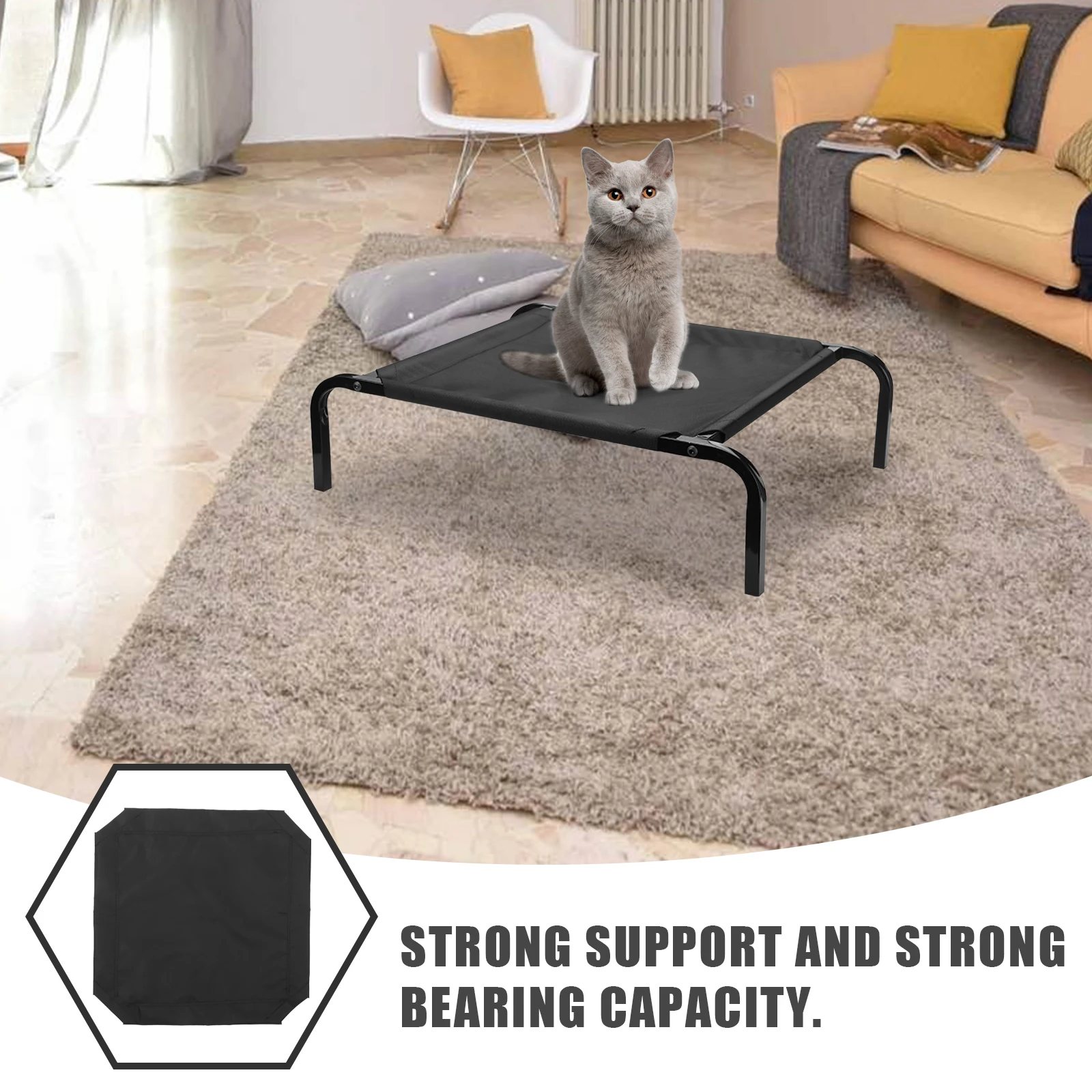 

1Pcs Detachable Pet Bed Cover Breathable Elevated Dog Hammock Dog Sleeping Bed For Indoor Outdoor