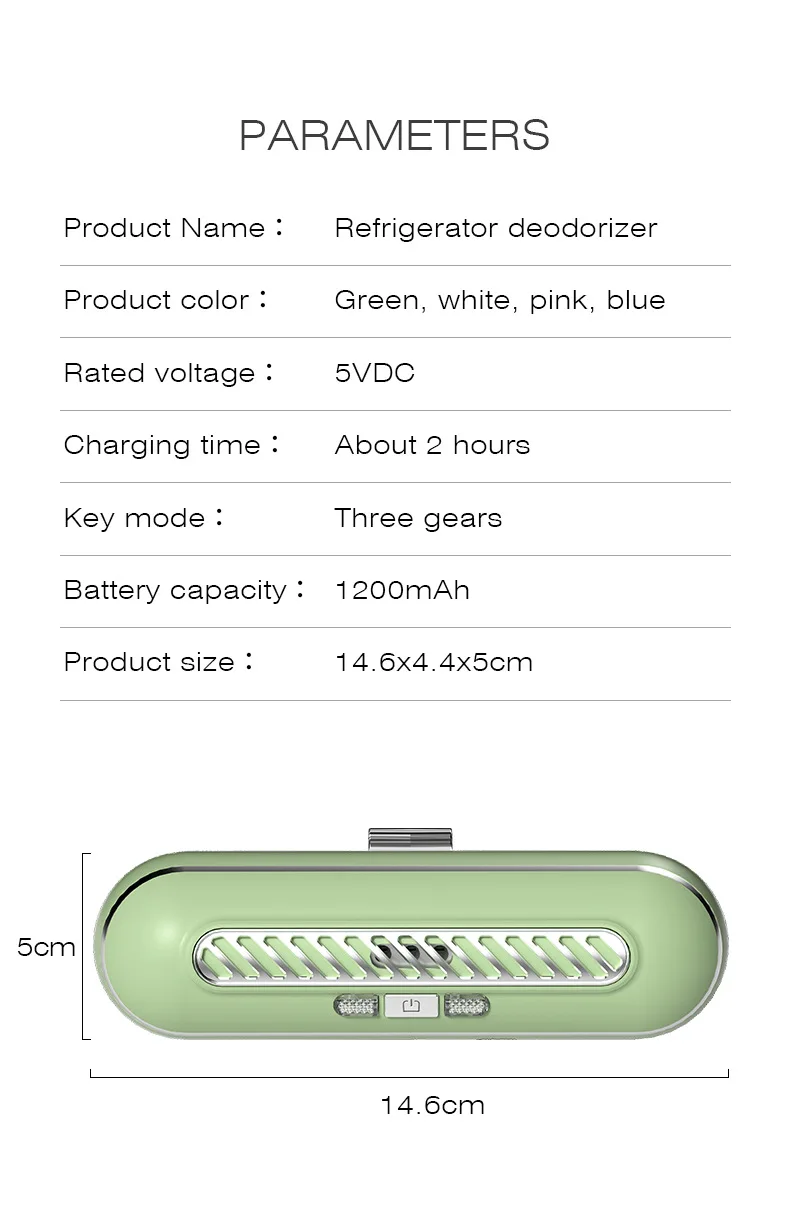 Очиститель воздуха, дезодоратор для холодильника, перезаряжаемый очиститель воздуха с отрицательными ионами, озоновый очиститель, дезодоратор, очиститель воздуха, бытовая защита