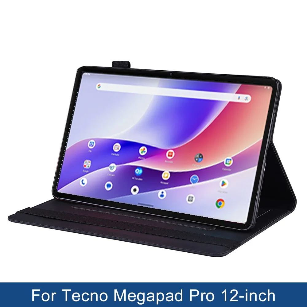 Funda caso para tecno megapad pro 12 "tablet pc à prova de choque com slots de cartão retro plutônio + tpu híbrido capa protetora lápis titular