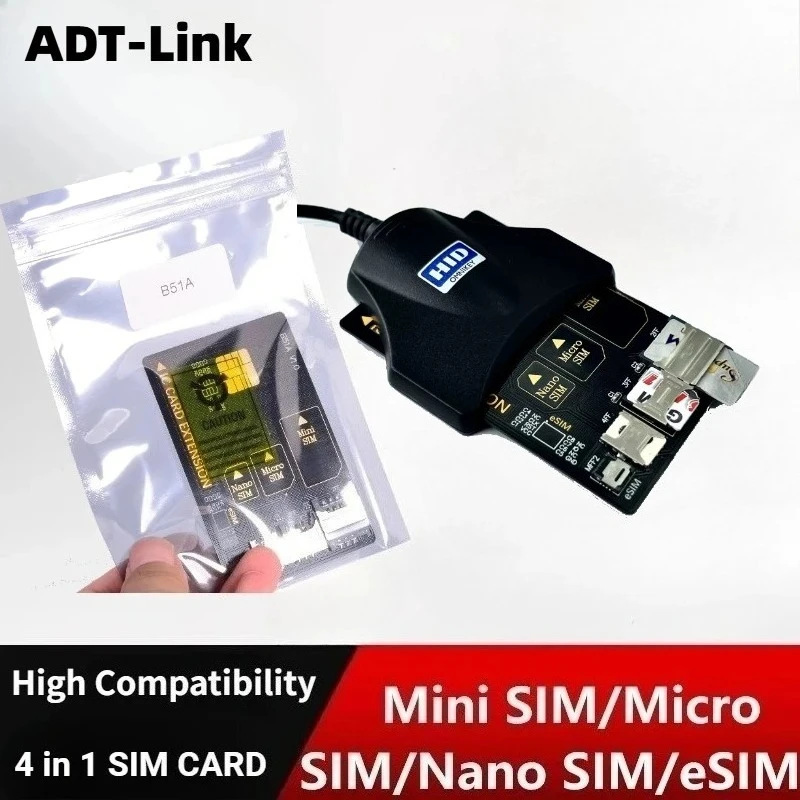 

New 4-in-1 Mobile Phone Smart IC Card Transfer Adapter Test Card Opening Test IC Card Extension Support Mini Micro Nano SIM/eSIM