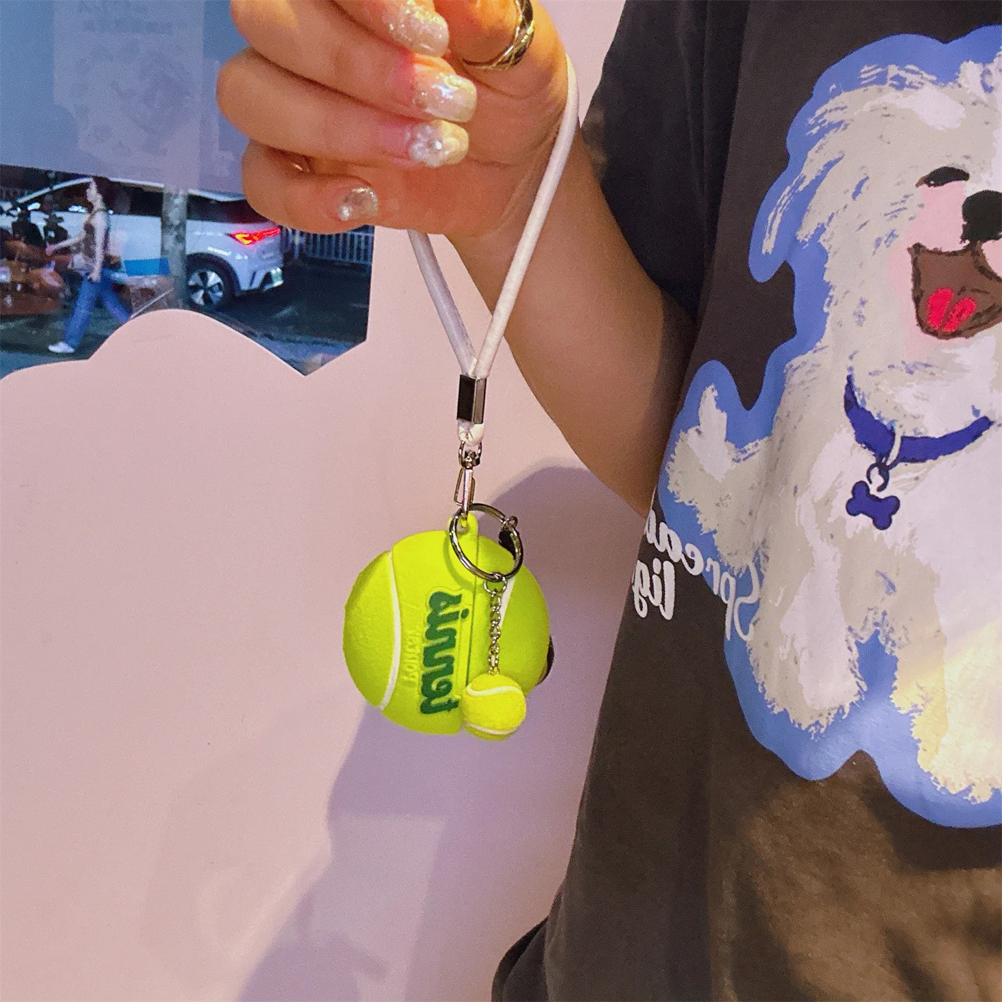 Etui 3D Tenisowe na Apple Airpods 4 3 2 1 Ochronne Pokrowiec na Airpods Pro 2 Generacji Obudowa Uroczy Dekoracyjny Wisiorek Miły w Dotyku — zdjęcie produktu 5