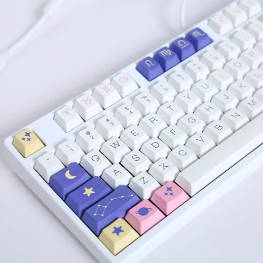 

Constellation keycaps, small full set of PBT original factory height five-sided sublimation keycaps high-quality keycaps
