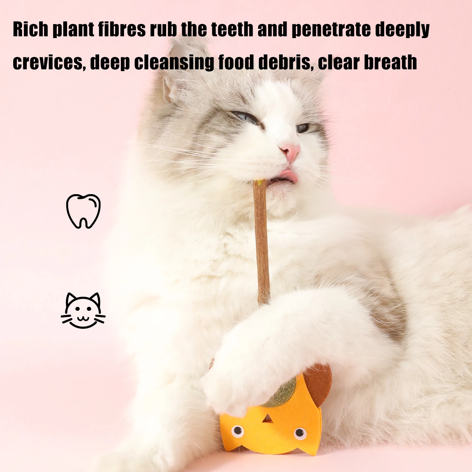 Catnip Sticks Felt Lollipop Snacks Muteny Polygonum Worm Gall Fruit Teeth Cleaning & Grinding Teeth Tease Cat Training Supplies