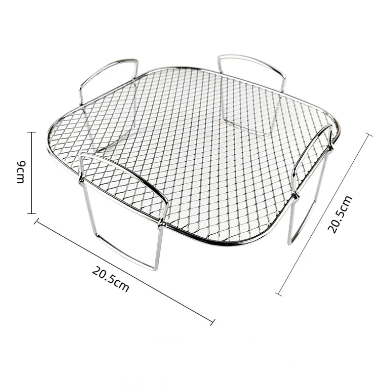 Air Fryer Rack Grilling Rack Stainless Steel Stackable Multi-Purpose Cooking Rack Toast Rack Basket Tray Air Fryer Accessories