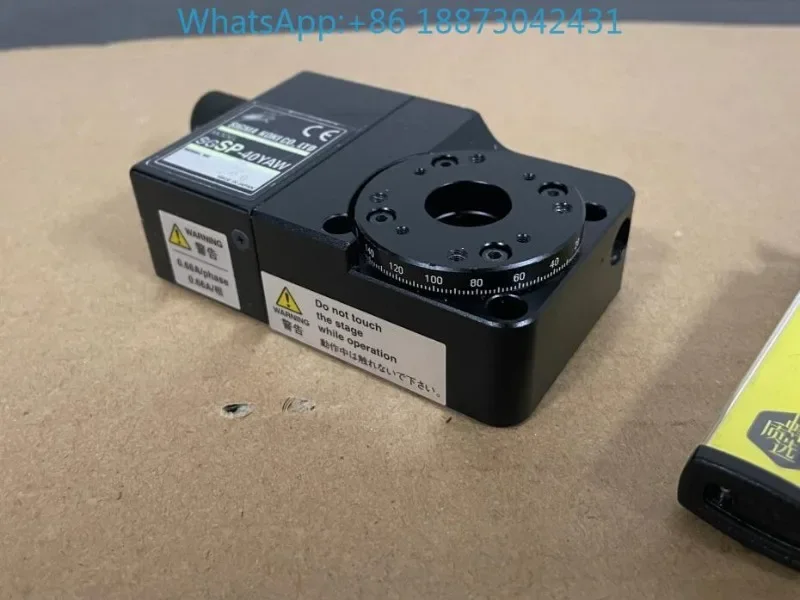 Japan Sigma Optical Machine SGSP-40YAW miniature hollow electric rotary table R-axis worm gear and worm.