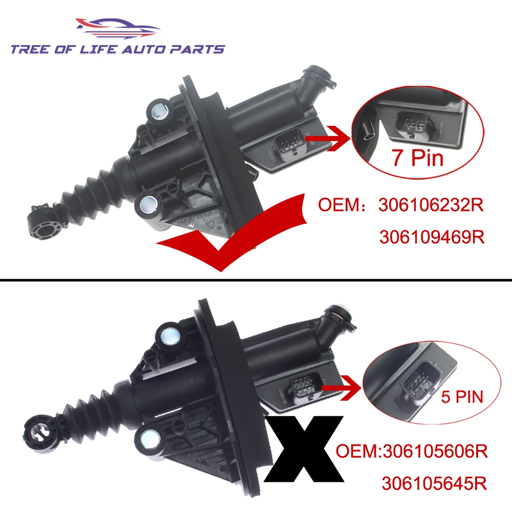 7Pin Clutch Master Cylinder For RENAULT Megane IV BFB/KFB/LFF Scenic IV JFA/RFA Talisman Grandtour Espace V JFC 2016+ 306106232R