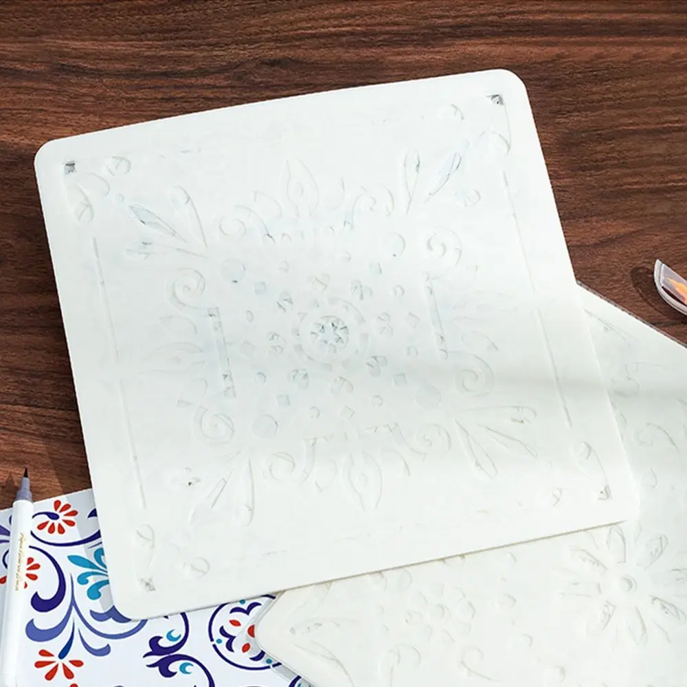 

Stencils Embossing Retro Pattern Symbols Templates Hollowed Stencils Kit Spray Painting Template Mandala Painting Stencils