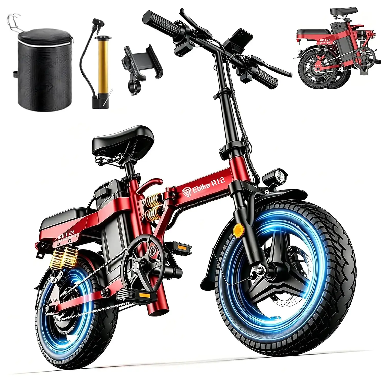 750W Folding Electric Bike 14