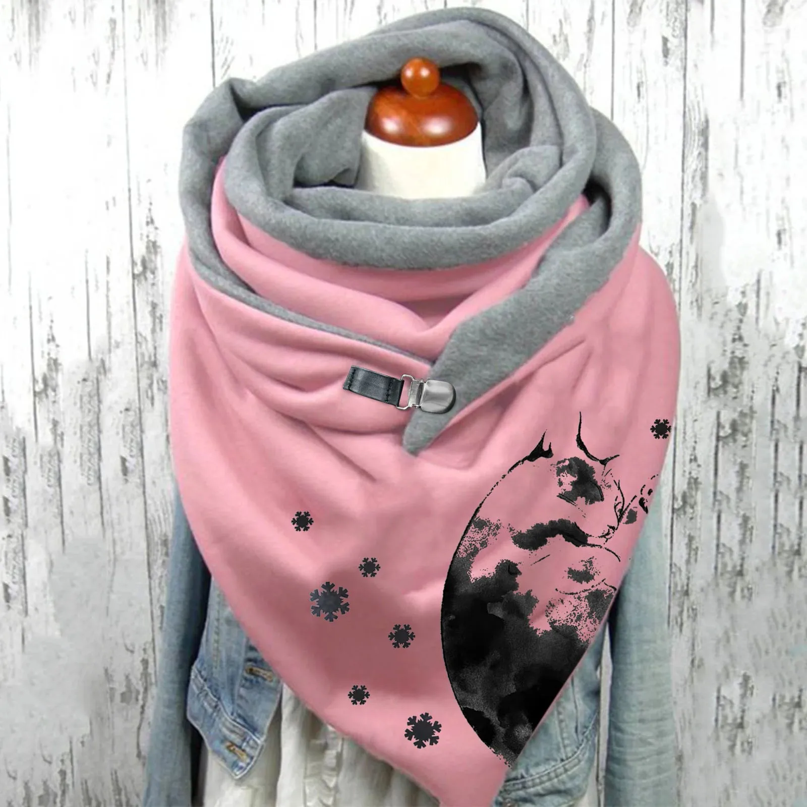 Women series Printing Scarf Fashion Multi-Purpose Shawl ScarfSatin Finish Shawl The Four Seasons Design Warm Fashion Print