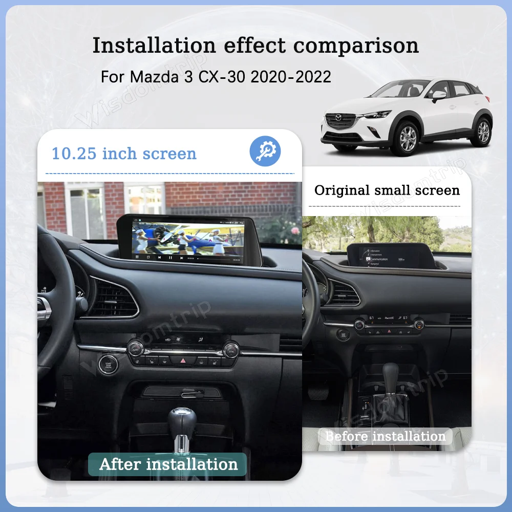 10.25inch For Mazda 3 CX-30 2020-2022 Smart Multimedia Video Player Radio GPS 4G+WIFI Navigation Carplay+Android AUTO Android13