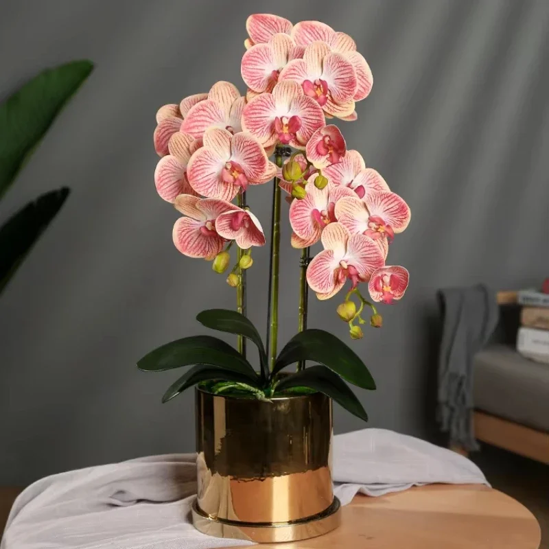 

Vase Home Garden Aesthetic Room Decoration Phalaenopsis Simulation Flower Pot Decoration Set Shooting Props Flower Decoration