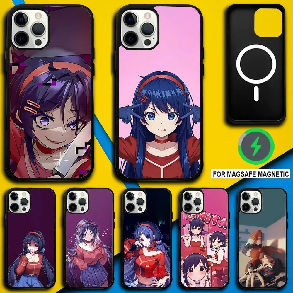 

Game M-Miside Mita Phone Case For iPhone 16,15,14,13,12,11,Pro,Max,Plus,Mini,SE4,E Magnetic Magsafe Wireless Charging
