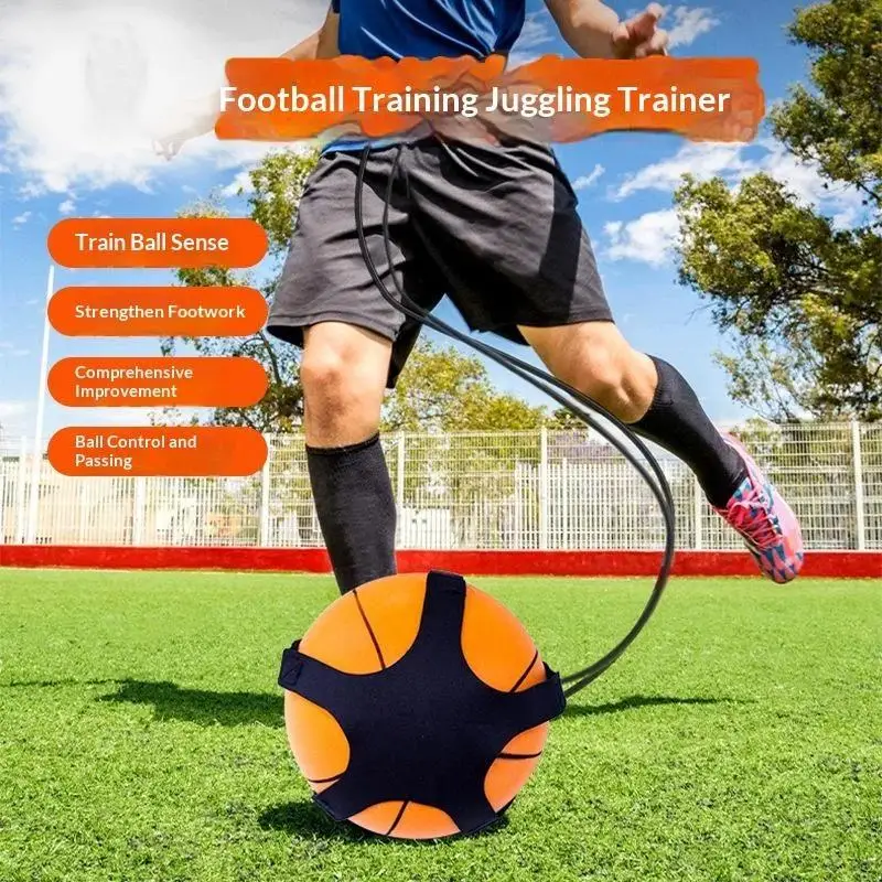 Soccer Juggling Trainer Eco Friendly Material Elastic Rope Improves Footwork for Kids Soccer Beginners Home Training