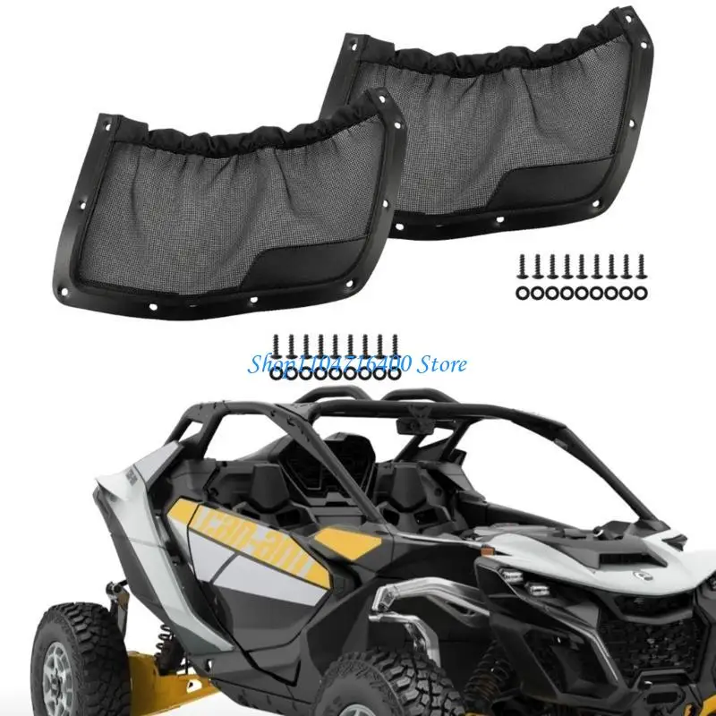 

y1gd UTV Back Storage Pocket Mesh Holder Bag with Mounting Screws