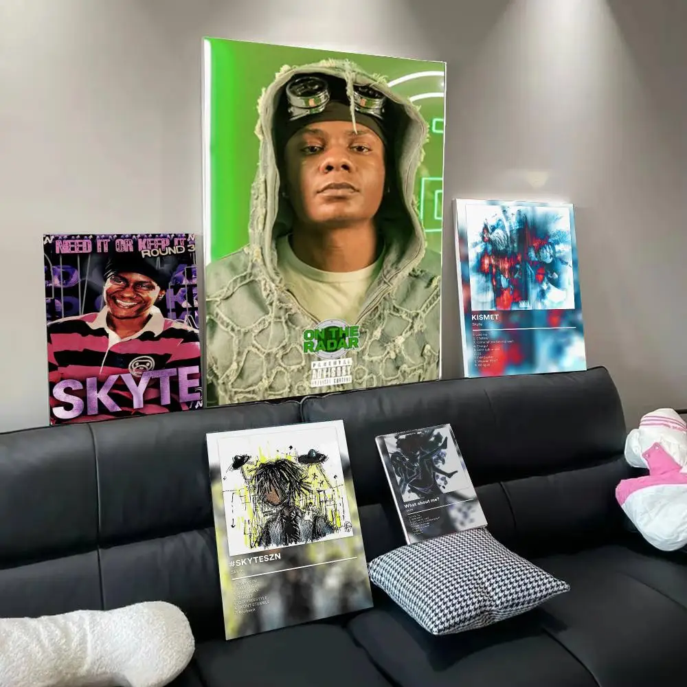 Famous Rapper S-Skyte Poster Wall Art Poster Print Decorative Artwork for Bedroom Living Room Office Home Decoration