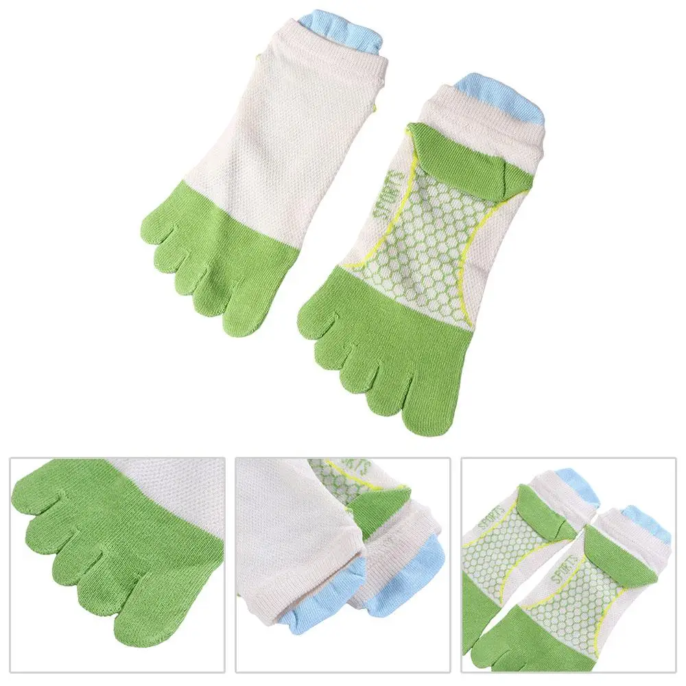 Sport Breathable Cotton Sweat Absorbing Anti-slip Short Tube Socks Five-Finger Socks Split Toe Socks  Hosiery