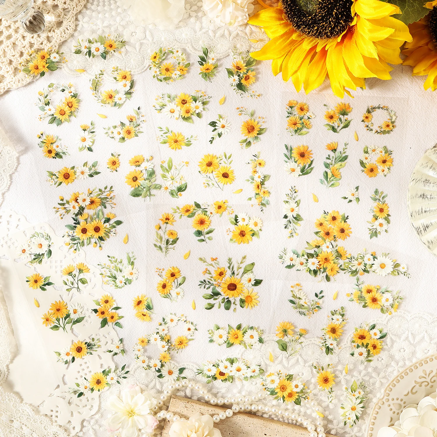6sheets Dreaming Flower Language Series Ins Flower Plants Die Cutting Waterproof PET Stickers DIY Diary Album Scrapbook