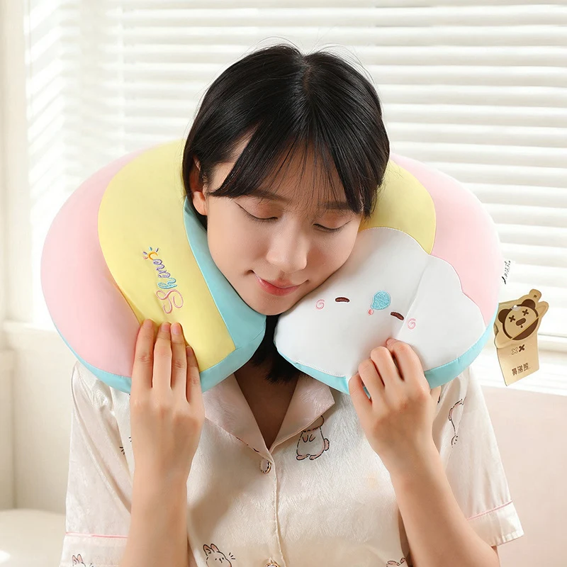 Kawaii Weather Series Rainbow Cloud Plush Toy, Soft Cute Cartoon Creative Stuffed Doll Pillow For Kids Birthday Christmas Gift