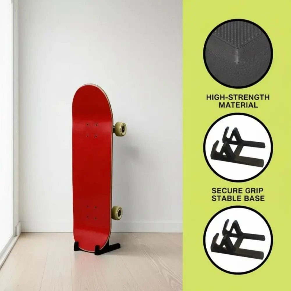 Universal Skateboard Storage Base 3D Printed Space Saver Vertical Skateboard Stand Fixed Base Stable Skateboard Accessories