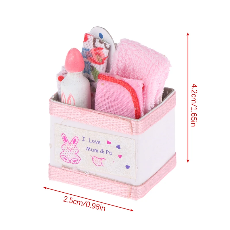 Mini boîte à jouets l'inventaire pour enfants, maison de courses mignonne, modèle de jouet pour bébé, décor de maison de beurre, jouets de jeu de simulation, 1:12