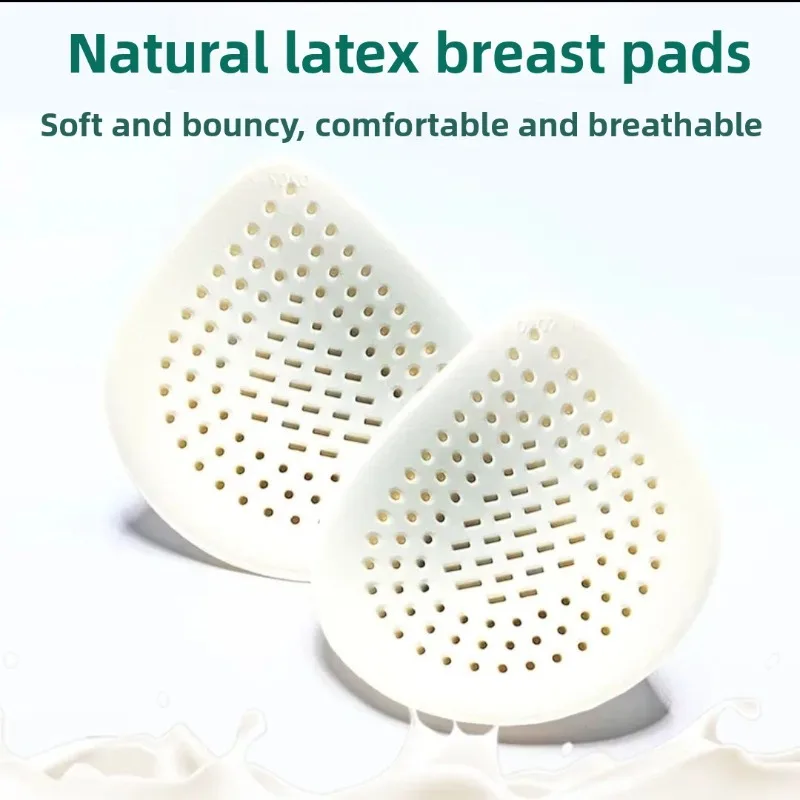 

Natural Latex Wireless Bralette Sport Bra Removable Insert Padding Lightweight Breathable Thin Cups Comfortable Non Padded Bra