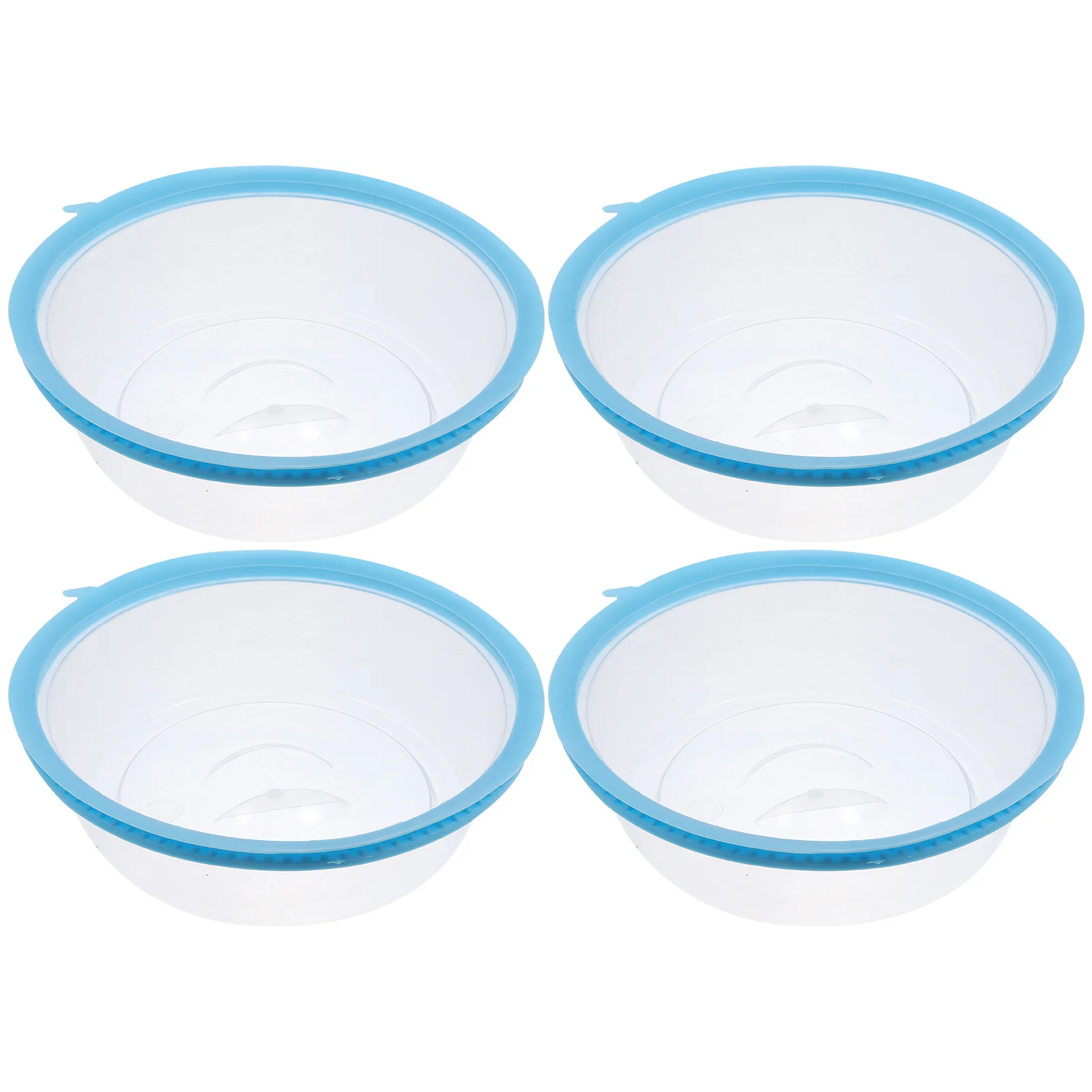 

4pcs Premium Pp Microwave Food Sealing Covers Splash-Proof Dust-Proof Food Protector Fresh-Keeping Lids Portable Handle
