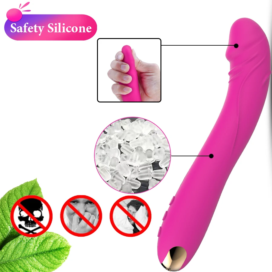 Soft Silicone Dildo Vibrator for Women 10 Vibration Massager G Spot Stimuliaton Sex Toys Female Masturabtion