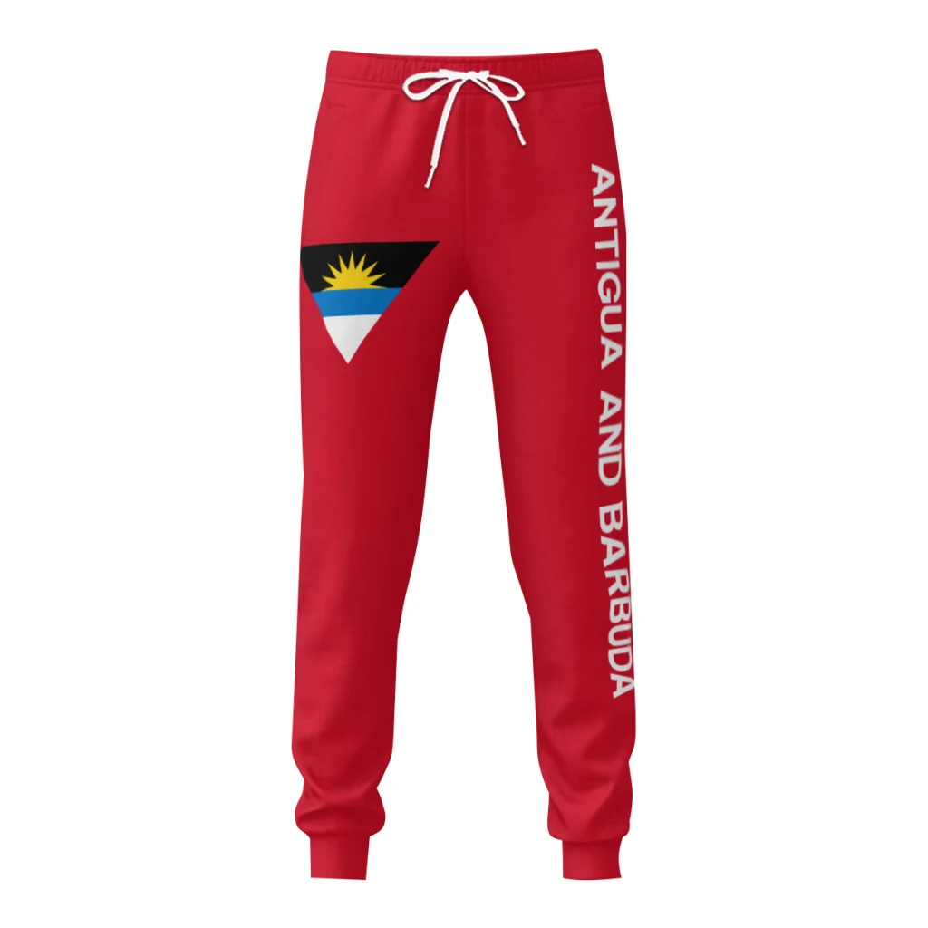 Mens Sweatpants Antigua and Barbuda Flag Pants with Pockets Joggers Soccer Football Multifunction Sports Sweat With Drawstring