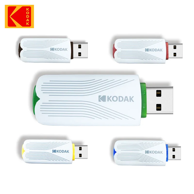 محرك فلاش USB2.0 ماركة KODAK 5 قطعة/صندوق محرك أقراص 16 جيجابايت قرص U عالي السرعة - 5 ألوان تخزين محمول الكل في واحد #3