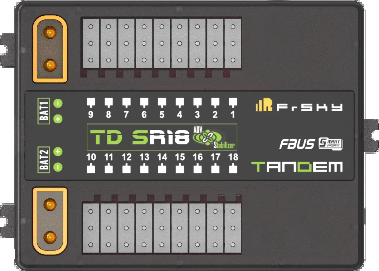 FrSky TD SR18 2.4G 900M Tandem Dual-Band Receiver TD SR18 Receiver with 18CH Ports Dual frequency receiver 18 channels