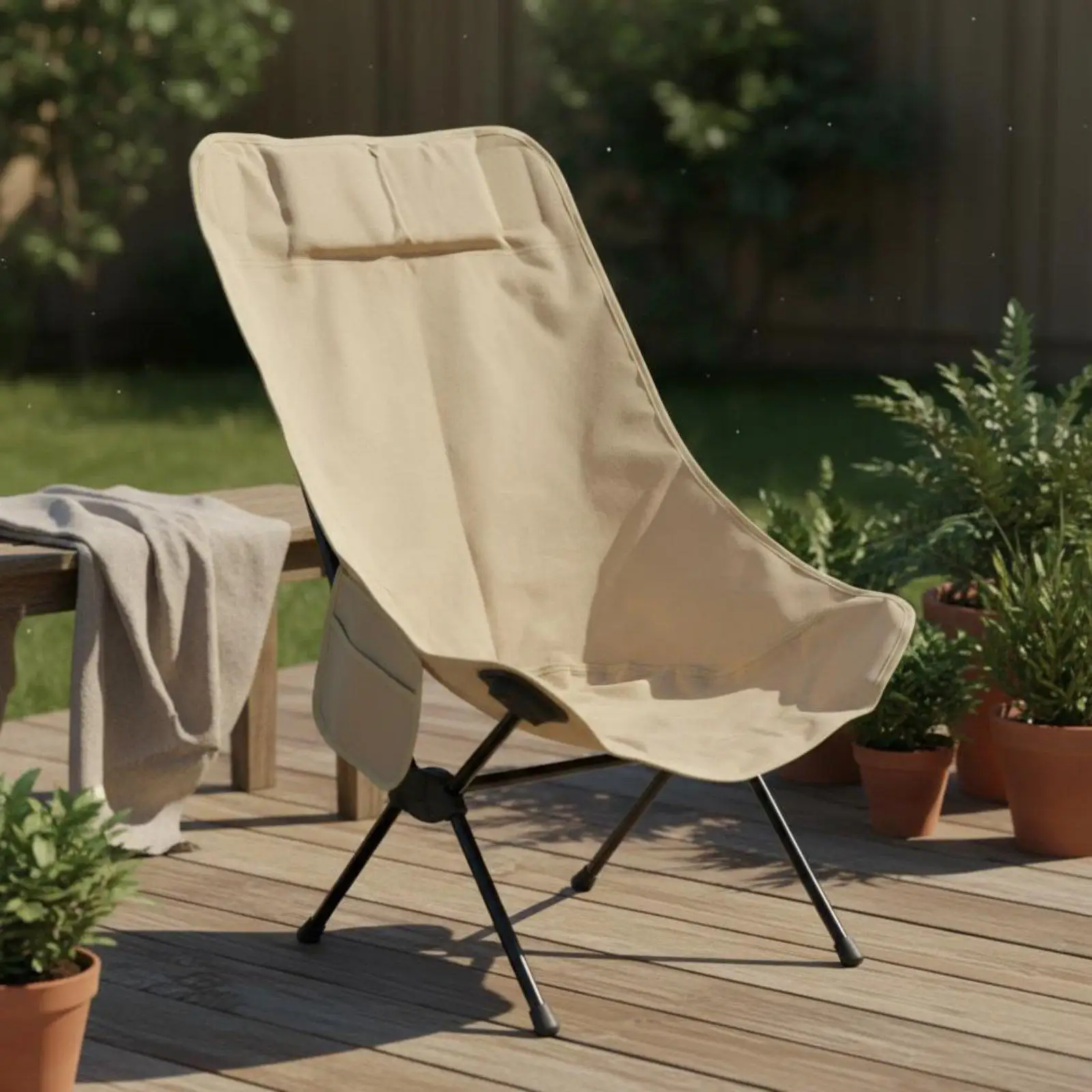 Moon Chair Replacement Canvas Folding Camp Chair Seat Material Sturdy Outdoor Furniture Accessory for Campers, Anglers, Fishing, view 6