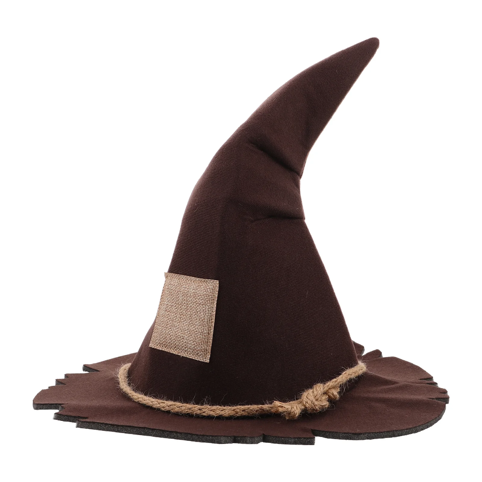 Halloween Vogelverschrikker Hoed Niet-geweven Stof Tovenaar Puntige Vintage Heks Cosplay Kostuum Accessoires Party Kids Vogelverschrikker Hoed