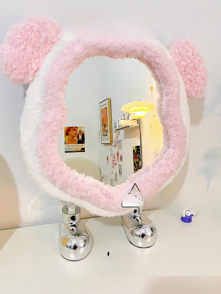 Mirror Bedroom Desktop Makeup Cartoon Girl Creative Makeup Desk Tool