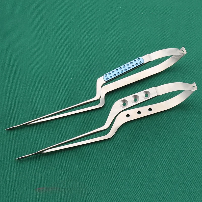 Brain Scissors Neurosurgery Gun-Shaped Scissors Spring Stainless Steel Surgical Scissors Straight Head Elbow Gun-Shaped Scissors