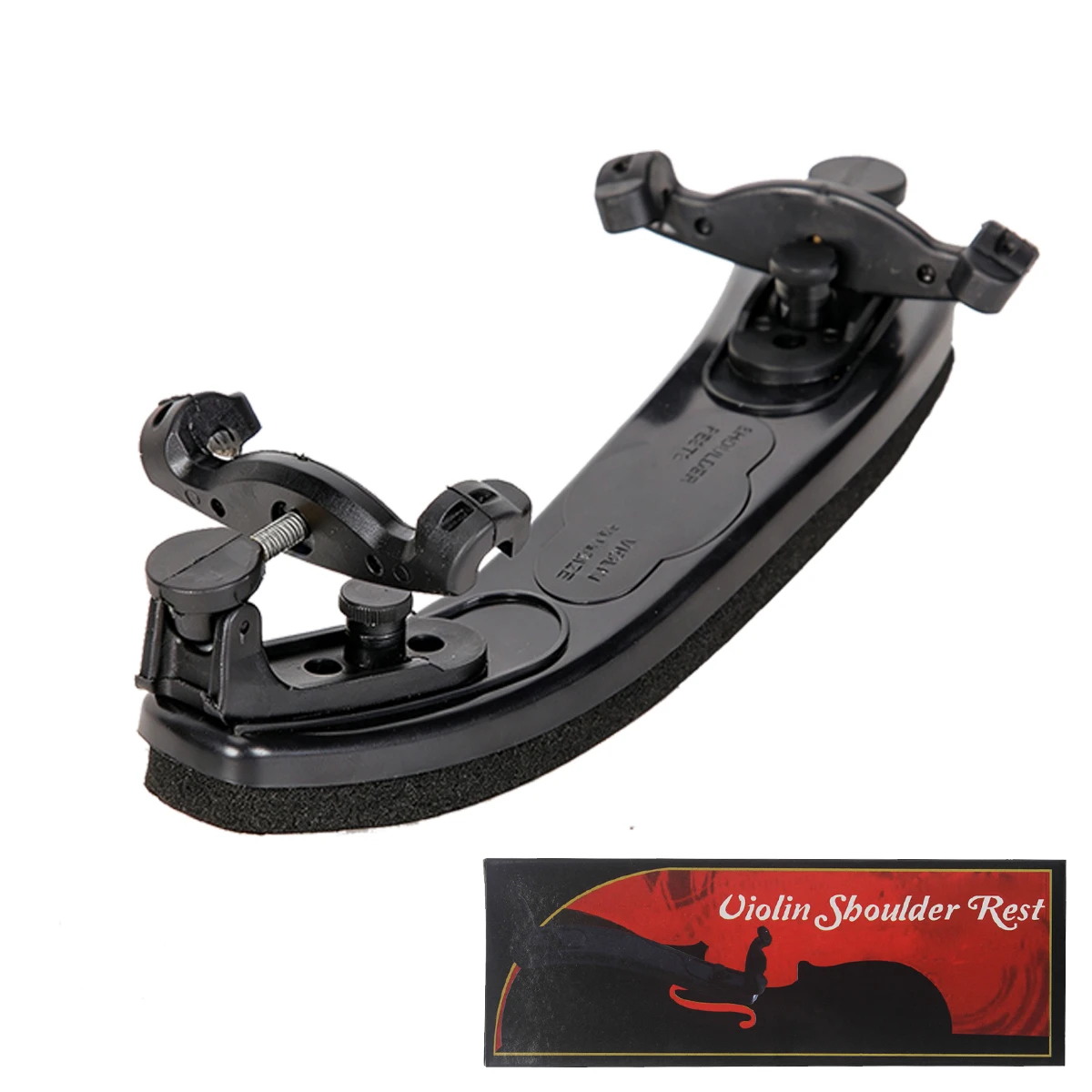 Miwayer Violin Shoulder Support Pad – 4/4-3/4 Size, ABS+Sponge Material, 180° Rotatable Feet, Detachable Claws, for Fiddle