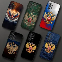 Russia Flag national emblem  Phone Case For Samsung Galaxy A20,A21s,A22,A31,A32,A52,A53,A72,73,A80,A91 Soft Black Cover