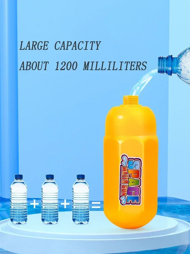 1200ml ขนาดใหญ่ความจุ Gatling น้ําปืนของเล่นอาวุธ High Power Manual Water Pistol สเปรย์สระว่ายน้ําฤดูร้อนของเล่นเด็กของขวัญ