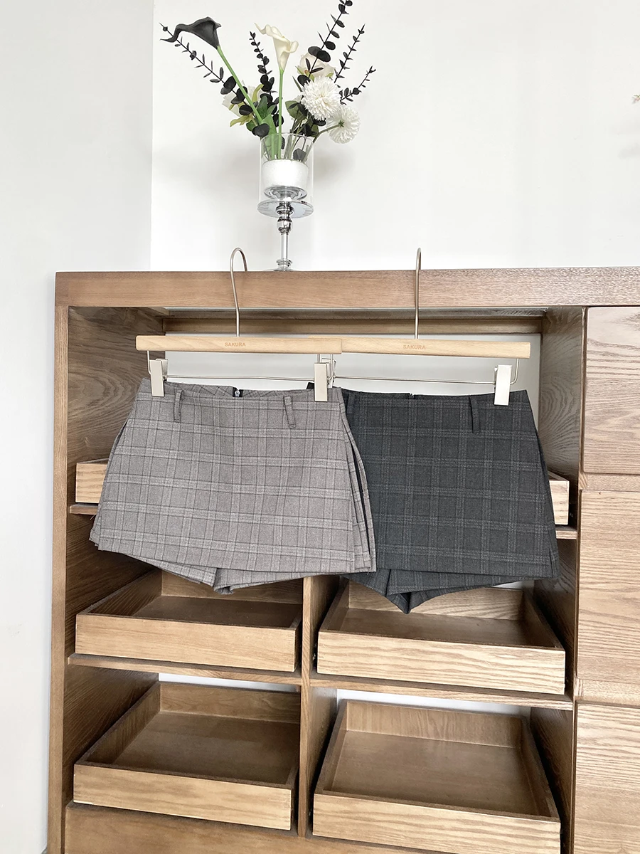 ارتفاع الخصر منقوشة تنورة المرأة عارضة تنوعا ألف خط تنورة العصرية تخفيف Sle ort تنورة ألياف البوليستر #1