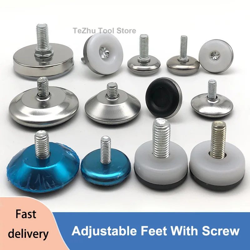 Adjustable Feet With Screw Furniture Table And Chair Pads, High And Low Lifting Feet, M6 M8 M10 Stainless Steel Foot Support