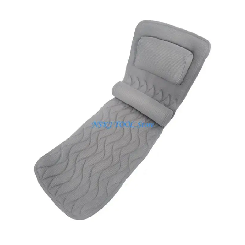 L8RC Thickened Nonslip Bathtubs Pillow Back Neck Support Pillow Mat Breathable Meshes Fabric Full Body Bath Pillow Easy to Use