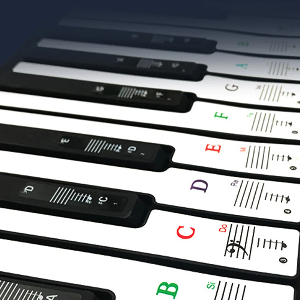 

2Sets Piano Keyboard Stickers Beginner Removable No Residue for 88 61 54 49 Keys Anti Fading Piano Learning Supplies Keyboard