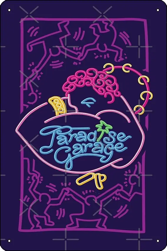 People love to dance (Paradise Garage Edition) Poster Metal Sign Decor - 8 x 12inch Bar Pub Garage Man Cave Wall Art