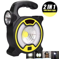 COB Work Light Battery LED Handheld Lantern Super Bright  Portable Flashlight Outdoor Tent Camping Lights without Battery