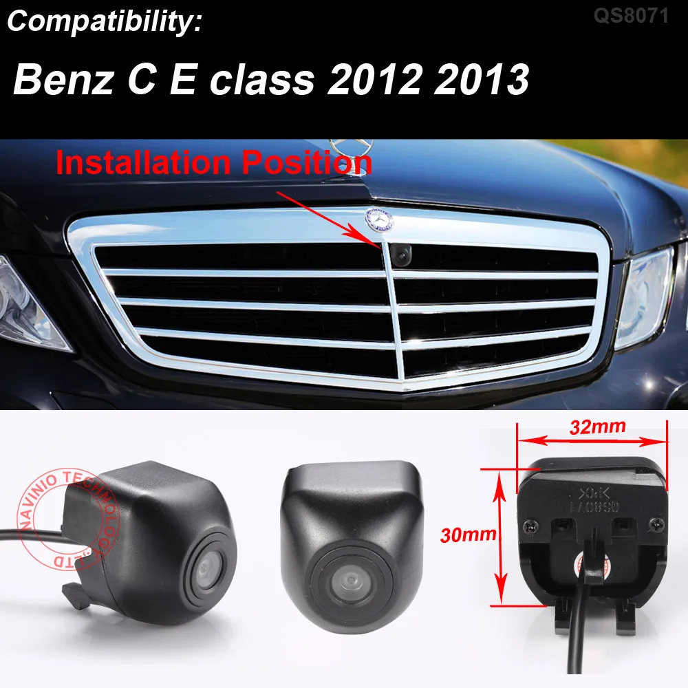 CCD car front parking camera car front view camera for 2015 Benz C E class logo camera