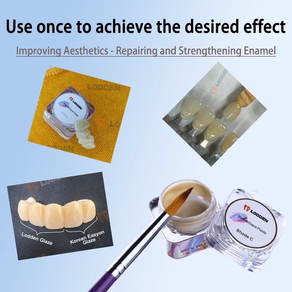 

Стоматологическая паста-глазурь 4 г, фарфор для циркония, литий-дисиликат, стекло, керамика, низкотемпературная глазурь