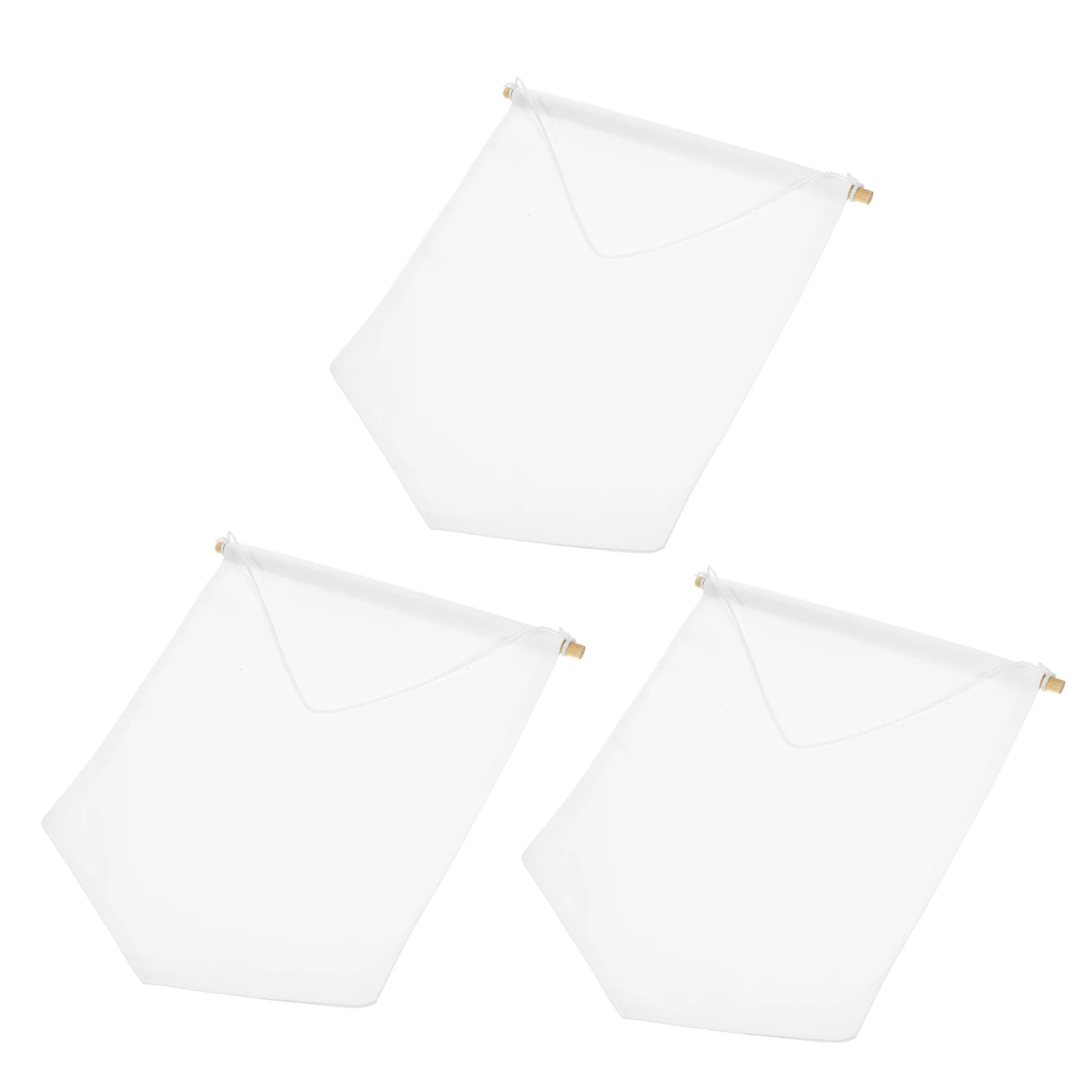 

3 Pcs Plain Wall Hanging Banner Blank Canvas White Pennant Pin Display Graffiti