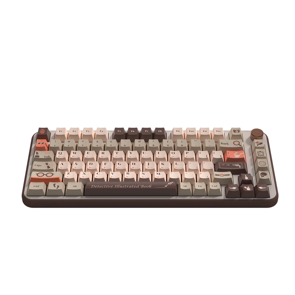 Imagem -06 - Teclado Mecânico Detective Iso Pbt Keycaps Alemão Espanhol Francês Russo Abnt Reino Unido Keycaps Coreanos Cherry Profile Keycaps