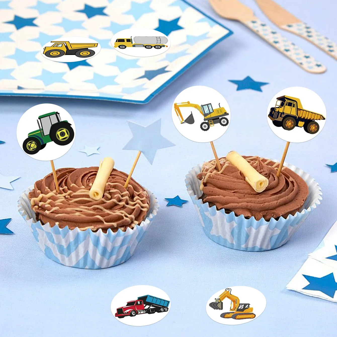 100-500pcs 1 inch Cars Reward Stickers for Kids Construction Sticker Cute Stationery Stickers Gift Packaging Decorations