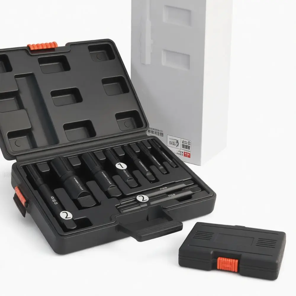 Professional Plumbing Tool Set Pipe Thread Repair Chrome Molybdenum Steel Screw Extractor Damaged Bolt Remover